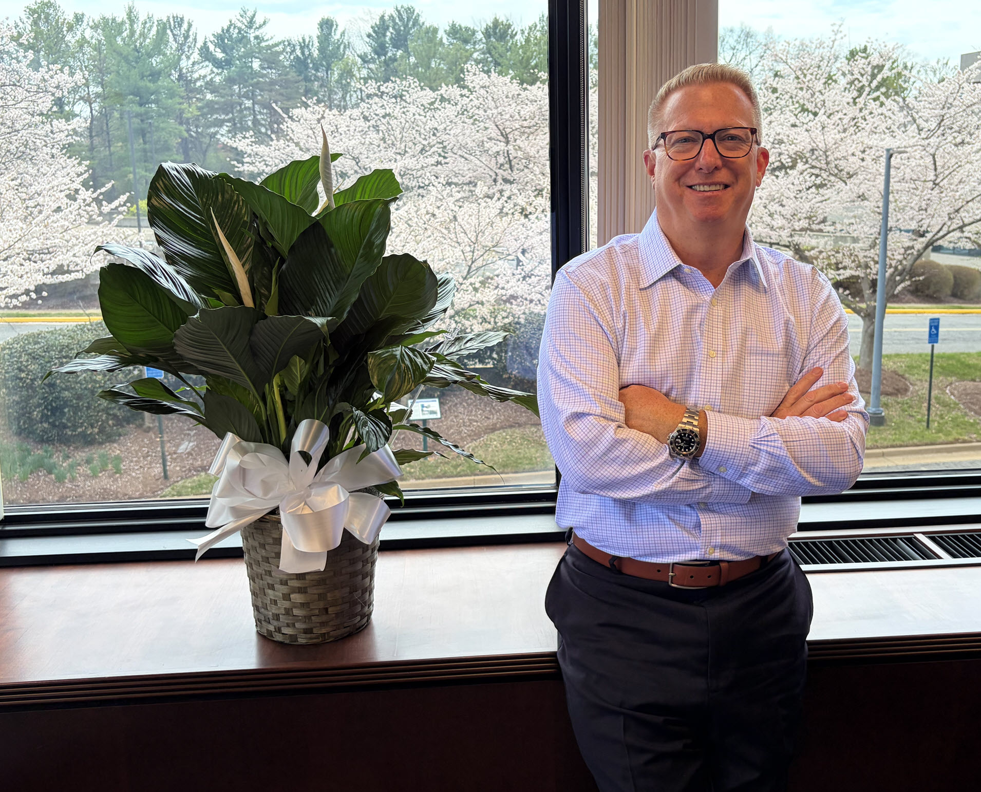 photo of Peter O'Neil standing in his new ASCE office
