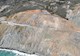 Aerial view of Highway 1 crossing a reconstructed landslide