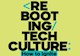 yellow book cover with words rebooting tech culture 